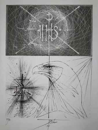 Гравюра Trémois - L'Aigle de la St Jean / The Eagle of the St John