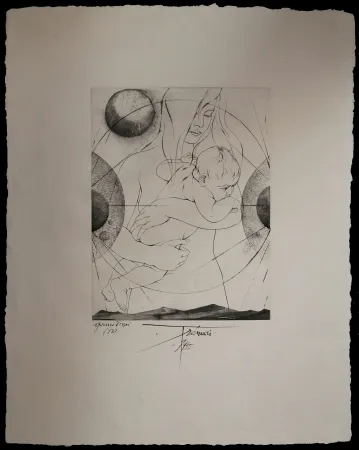 Гравюра Trémois - MATERNITE / MATERNITY