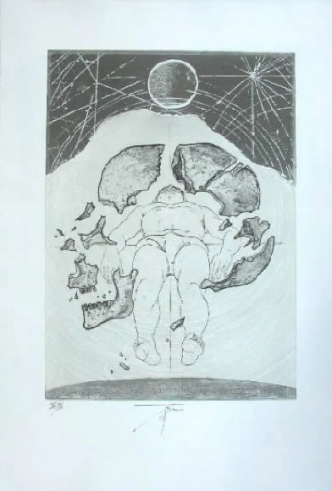 Гравюра Trémois - Nu masculin