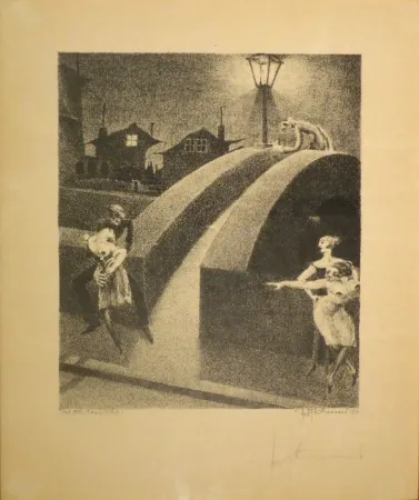 Литография Tschumi - Vorstadtnacht