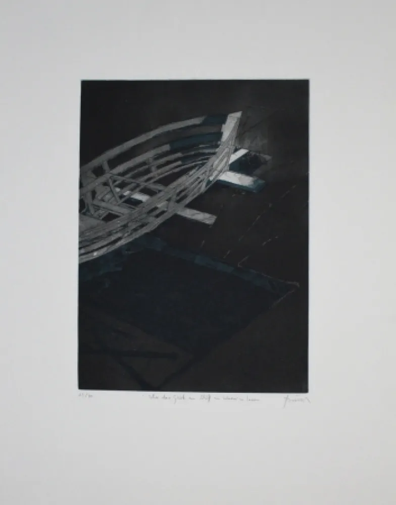 Офорт И Аквитанта Tuma - Über das Glück ein Schiff zu Wasser zu Lassen