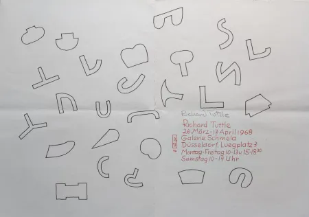 Сериграфия Tuttle - Cloth Pieces und Skulpturen, 1968.