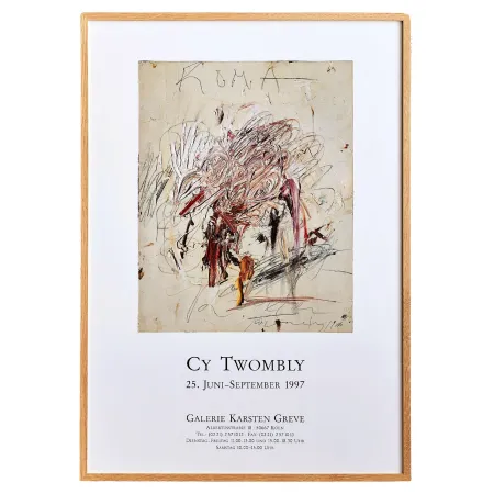 Афиша Twombly - Rare Affiche, 1997 - Galerie Karsten Greve, Rare Vintage exhibition poster