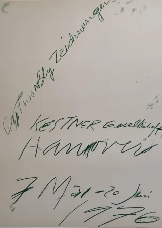 Литография Twombly - Zeichnungen. Kestner Gesellschaft Hannover 7 Mai – 20 Juni 1976.