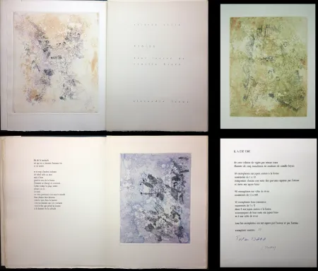 Иллюстрированная Книга Tzara - VIGIES. 5 eaux-fortes de Camille Bryen (1962).