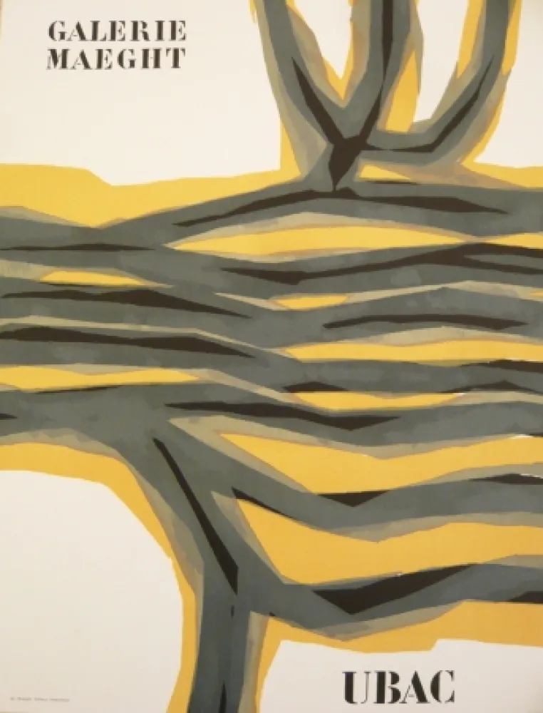 Афиша Ubac - Affiche exposition galerie Maeght