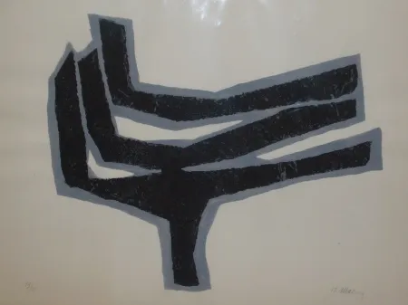 Литография Ubac - Empeinte ardoise