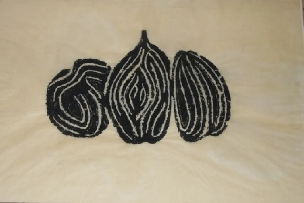 Монотип Ubac - Les fruits 1 - empreinte ardoise