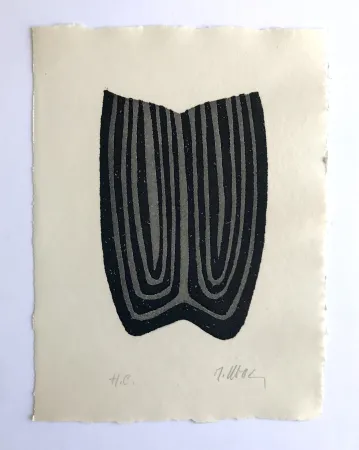 Офорт Ubac - L'herbe déracinée 3