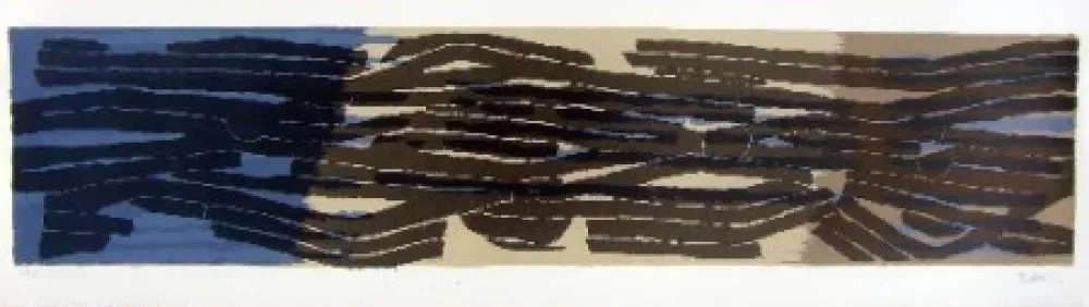 Литография Ubac - Paysage aux sillons 4