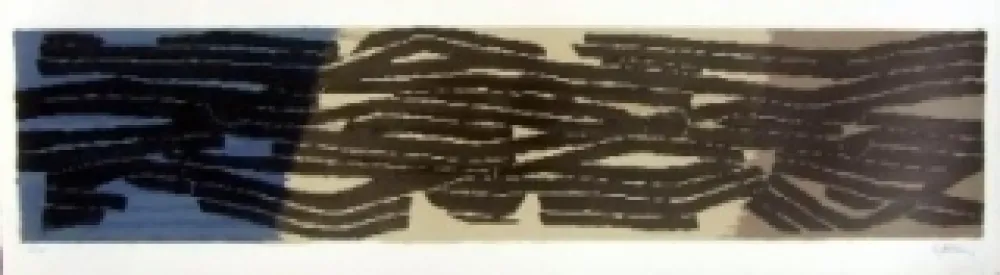 Литография Ubac - Paysage aux sillons 7