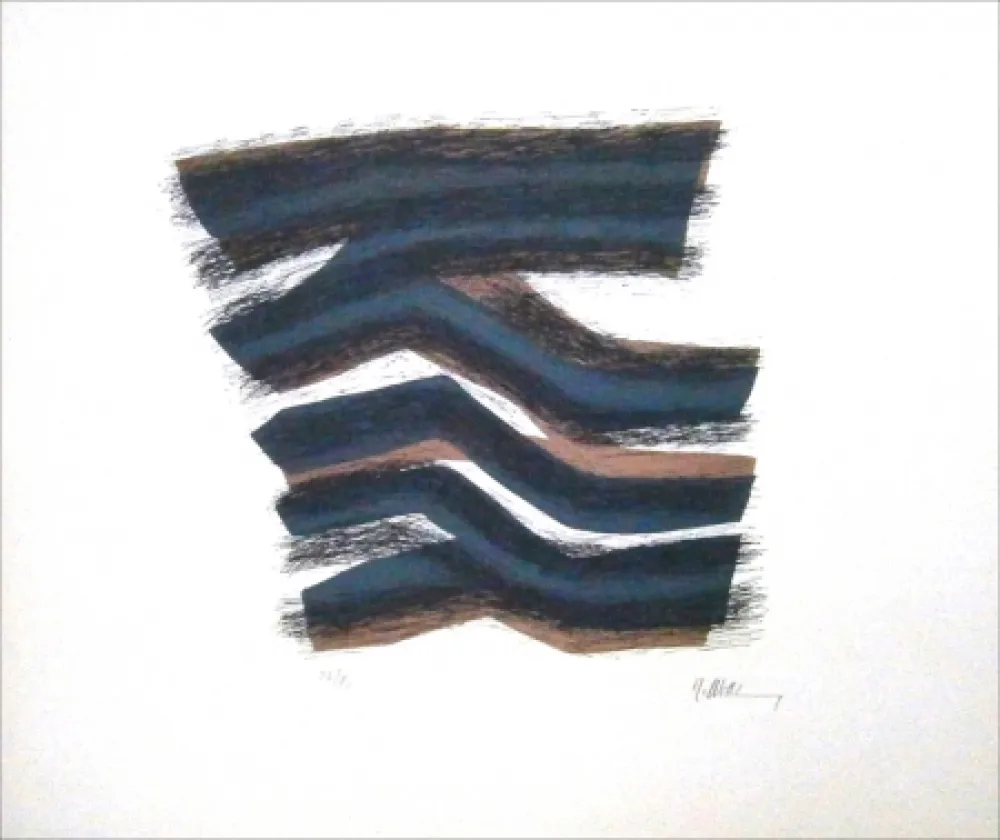 Литография Ubac - Rythme rose et gris endormi