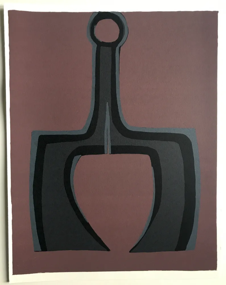 Литография Ubac - Travailler le sol (La terre I)