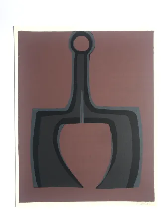 Литография Ubac - Travailler le sol (la Terre I)