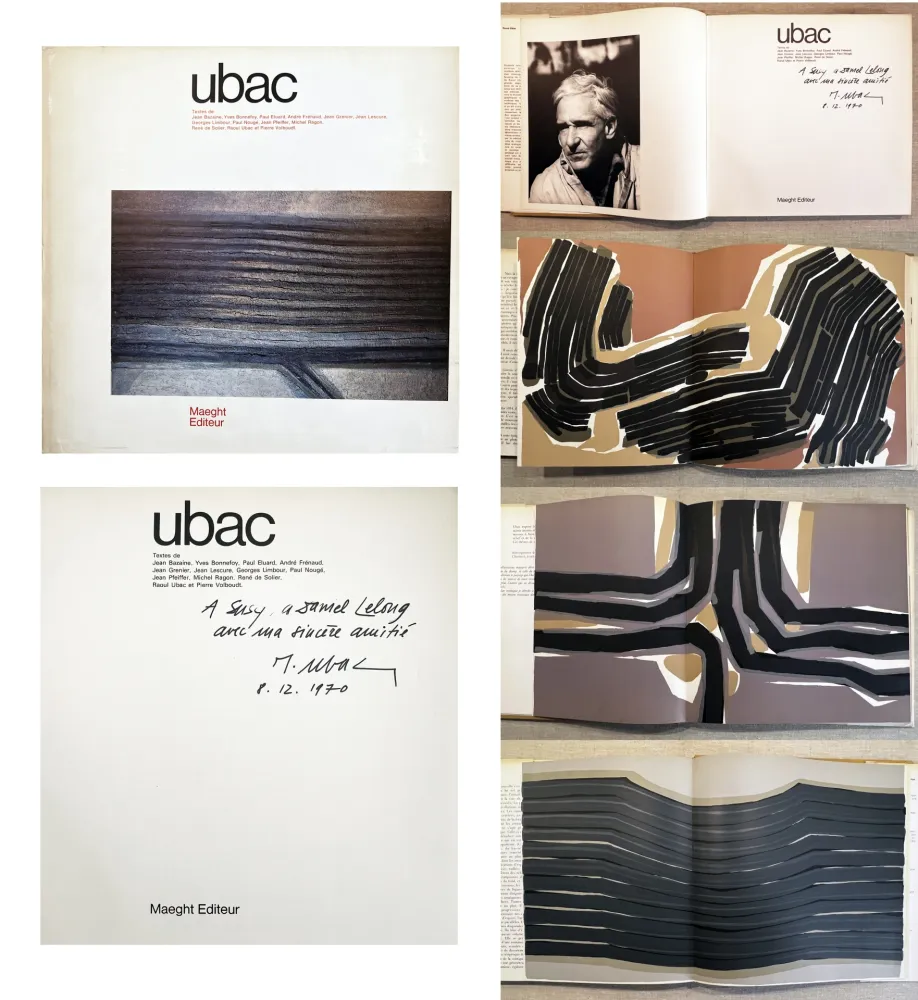 Иллюстрированная Книга Ubac - UBAC. Monographie dédicacée par l'artiste (Maeght 1970)
