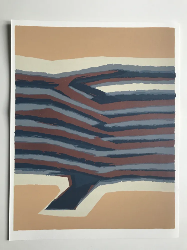 Литография Ubac - Voies ferrées (la Terre V)