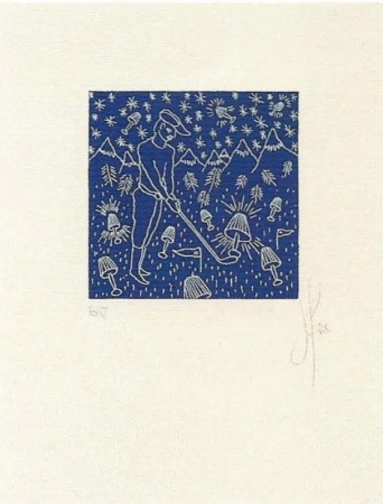 Литография Ucles - Treballar de nit