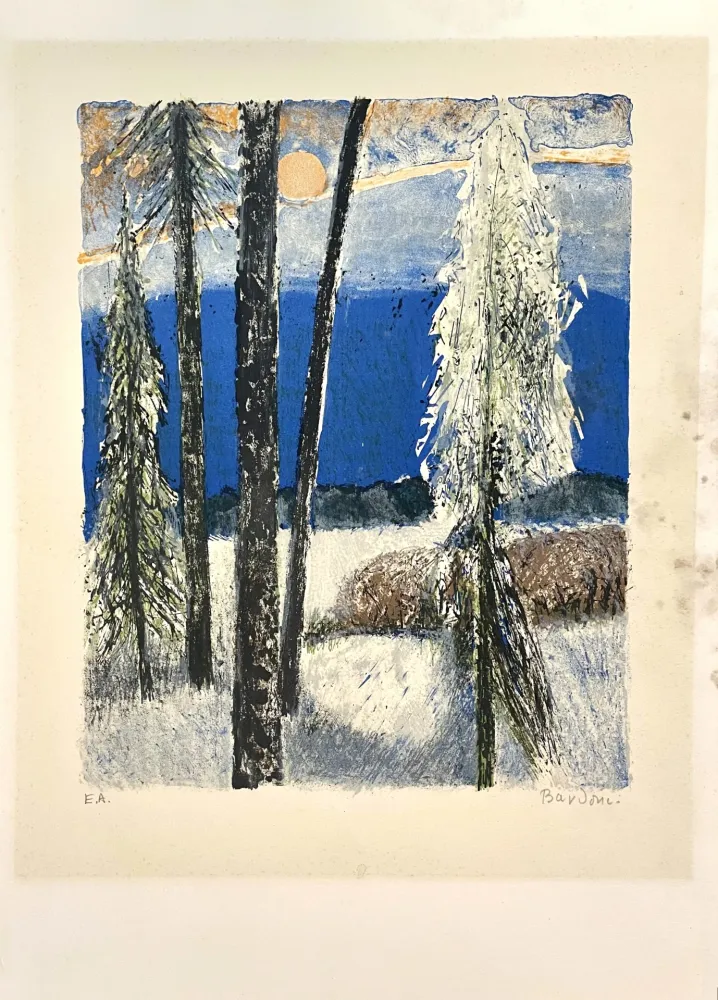 Литография Unknown - Paysage