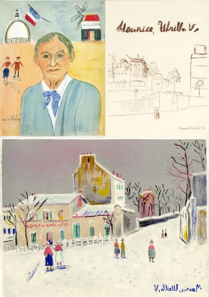 Иллюстрированная Книга Utrillo - MAURICE UTRILLO, V. 11 lithographies originales (Paris, 1956)