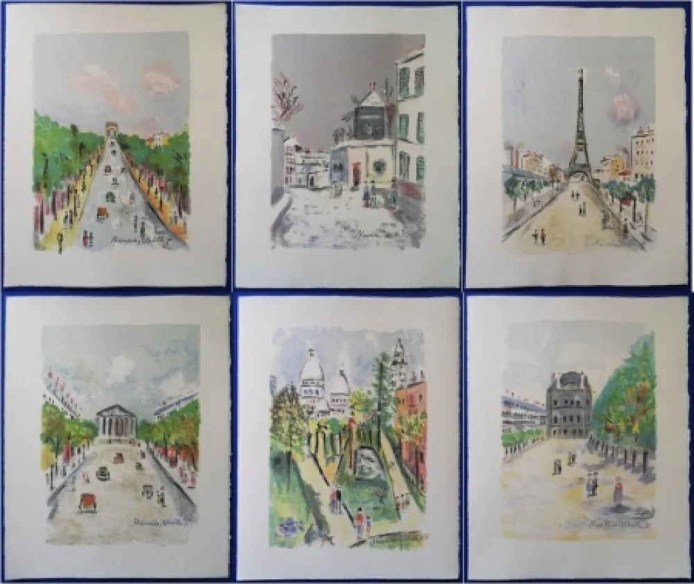 Литография Utrillo - Paris Capitale (10 lithographies)