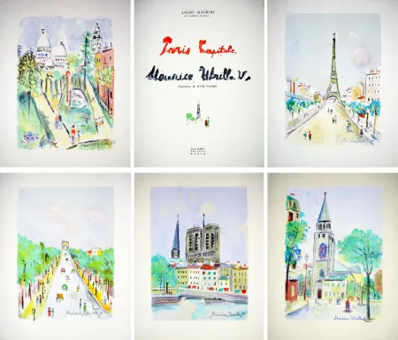 Иллюстрированная Книга Utrillo - PARIS CAPITALE. Lithographies originales de Maurice Utrillo, V. (1955).