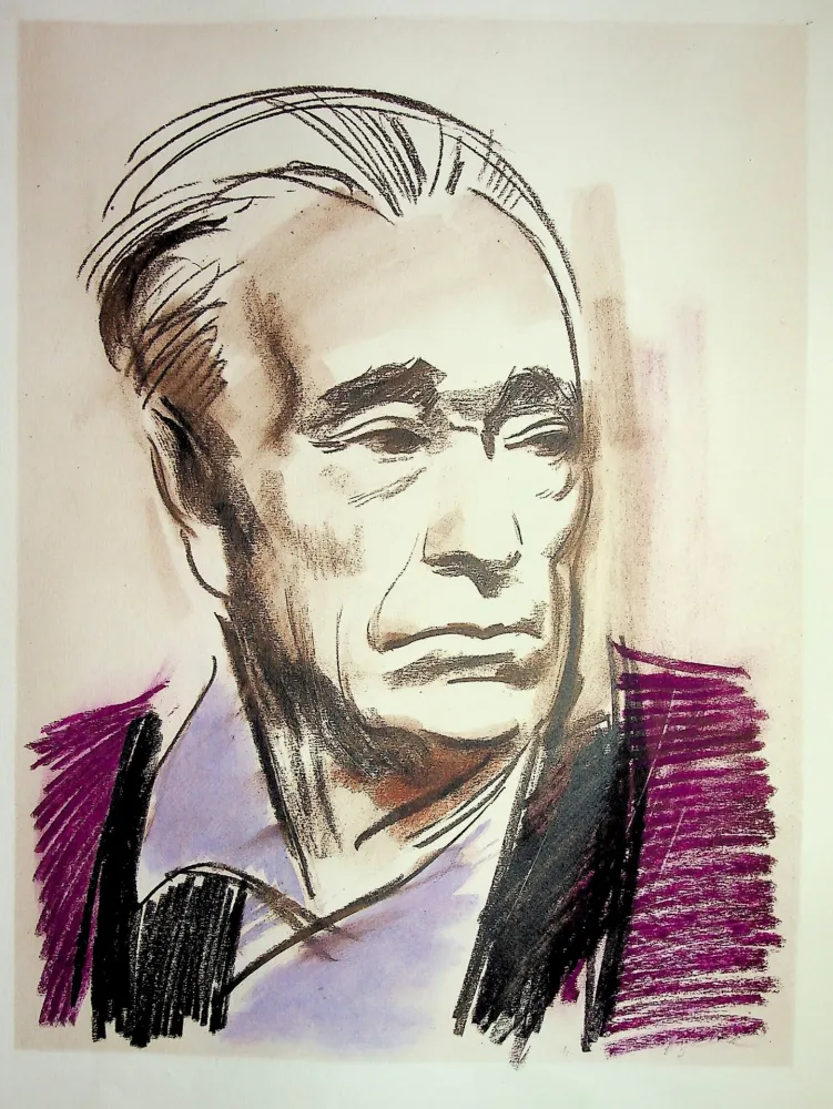 Литография Uzelac - Jeux Olympiques, Pierre de Coubertin