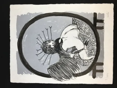 Литография Vacchi - Studio per la Celebrazione di Michelangelo