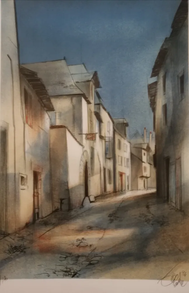 Литография Valadie - Brive - rue basse - Limousin