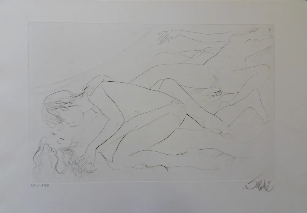 Гравюра Valadie - Etreinte et attente