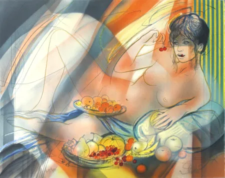 Литография Valadie - La Gourmandise