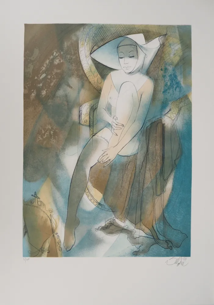 Литография Valadie - La religieuse