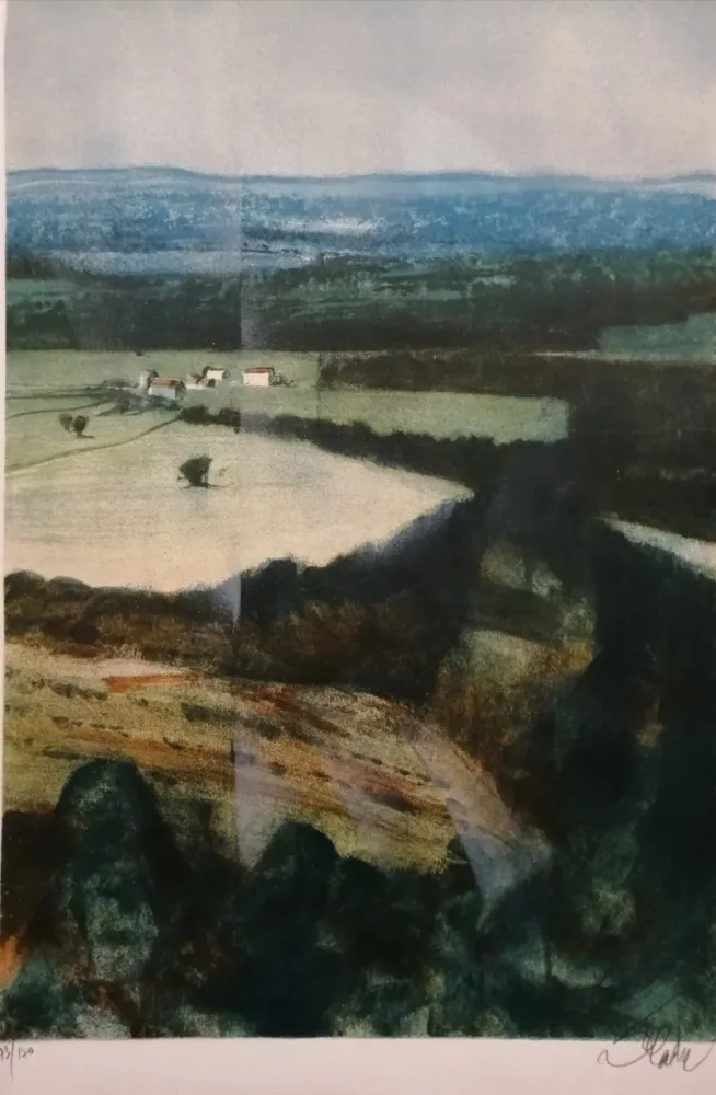 Литография Valadie - Le Plateau de Millevaches - Limousin