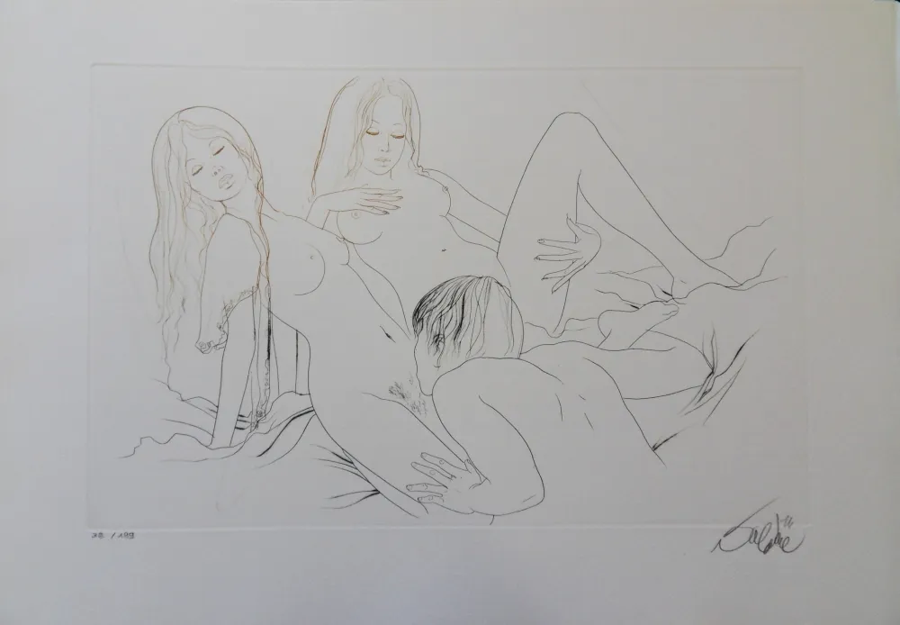 Гравюра Valadie - Les jumelles