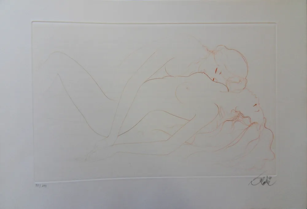 Гравюра Valadie - Tout contre elle