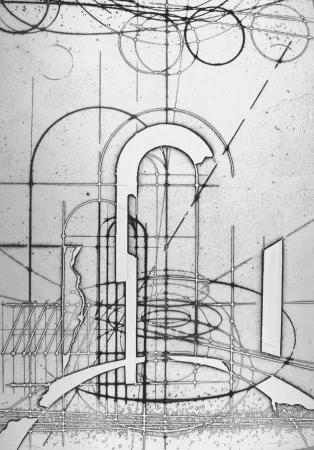 Офорт Valentini - Composizione 