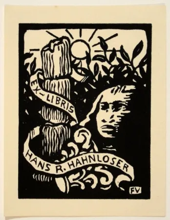 Гравюра На Дереве Vallotton - Ex-Libris Hans R. Hahnloser