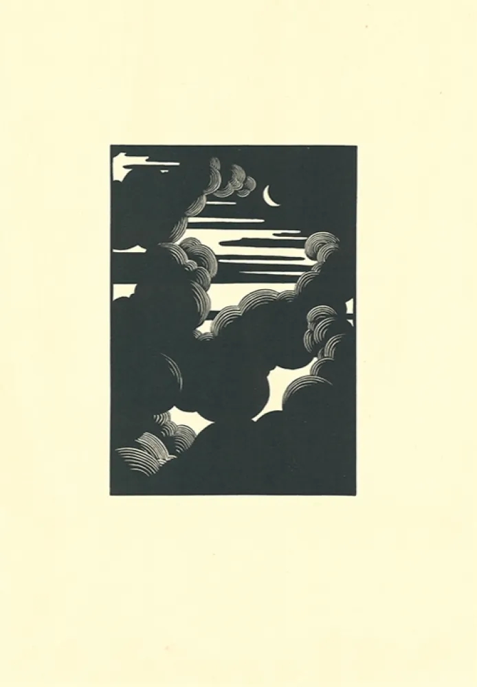 Гравюра На Дереве Vallotton - Wolken / Nuages (Clouds)