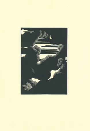 Гравюра На Дереве Vallotton - Wolken / Nuages (Clouds)