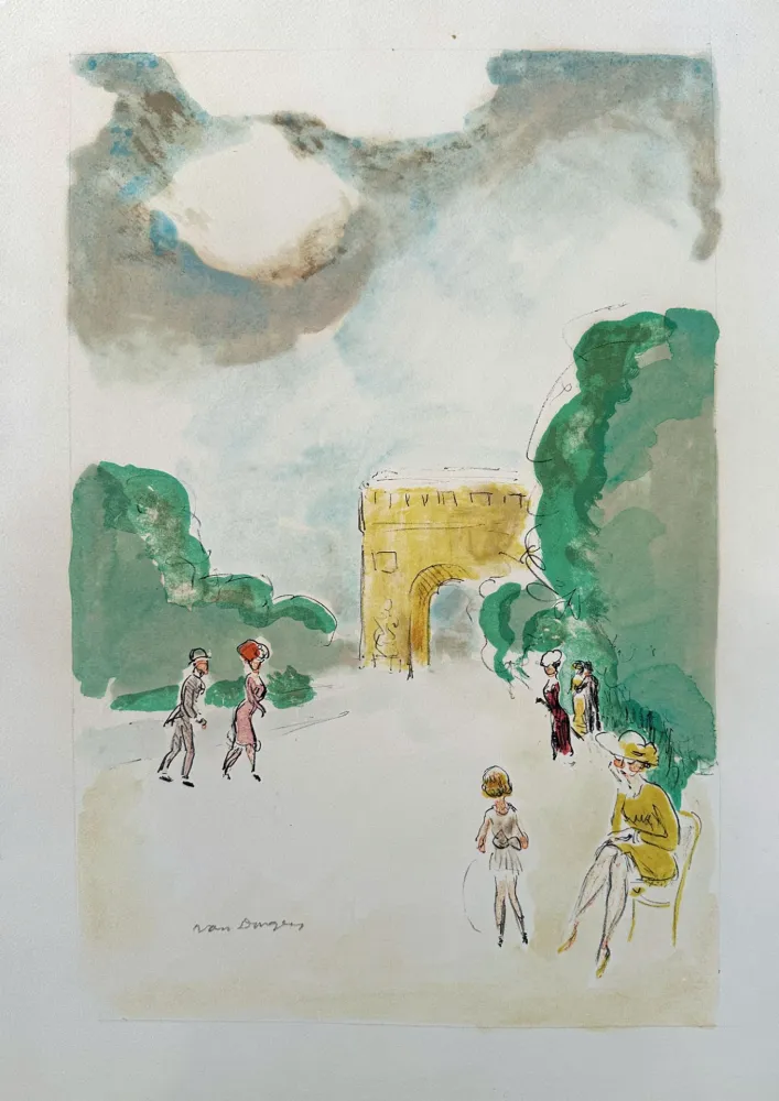 Литография Van Dongen - 'Arc de Triomphe'