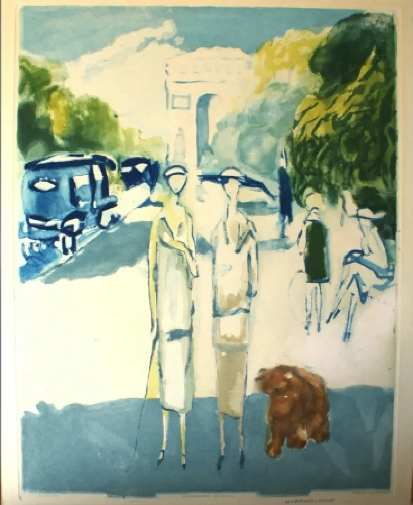 Акватинта Van Dongen - Avenue de Bois de Boulogne