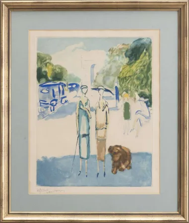 Акватинта Van Dongen - Avenue du Bois, 1928 