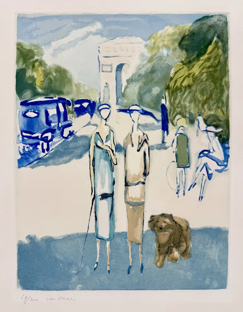 Акватинта Van Dongen - Avenue du bois de Boulogne