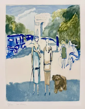 Акватинта Van Dongen - Avenue du bois de Boulogne