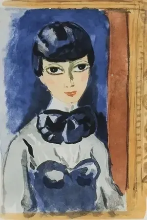 Литография Van Dongen - Claudine ou Mlle Oeuie de Lynx ( SIC) circa1950