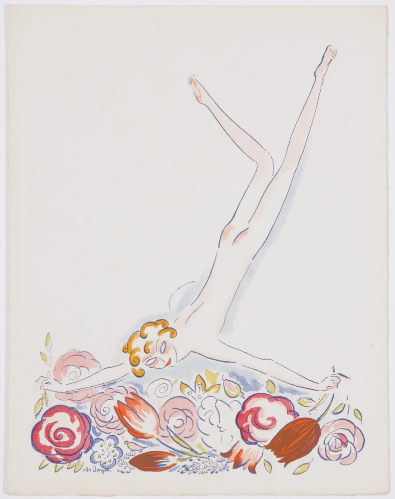 Трафарет Van Dongen - Fille au Fleurs