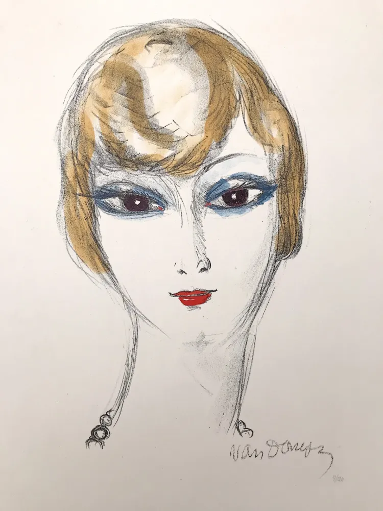 Литография Van Dongen - Girl with blond hair
