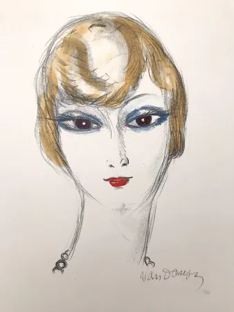 Литография Van Dongen - Girl with blond hair