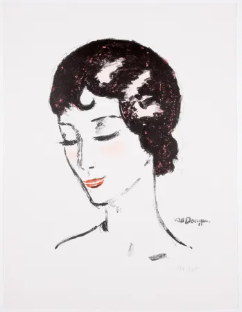Литография Van Dongen - Girl with lowered eyes