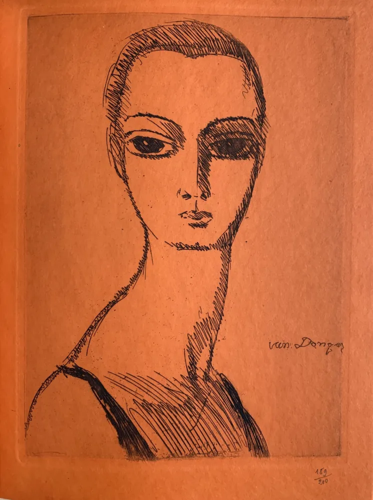 Гравюра Van Dongen - Girl with Swans Neck