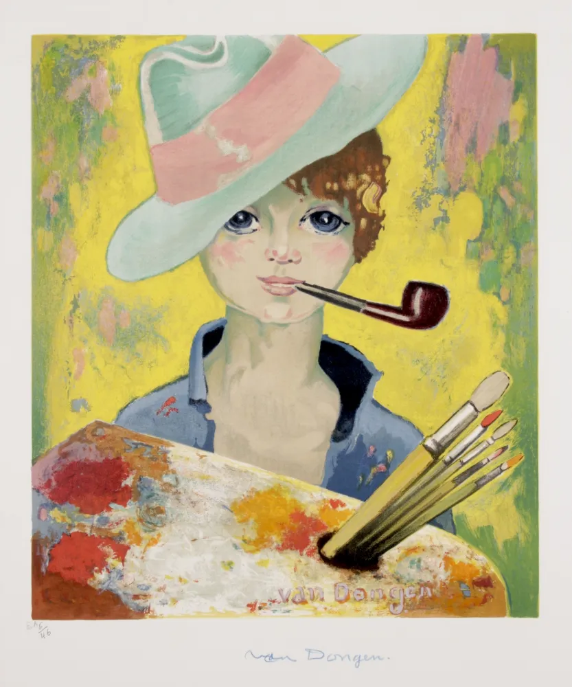 Литография Van Dongen - Jean Marie avec Pipe